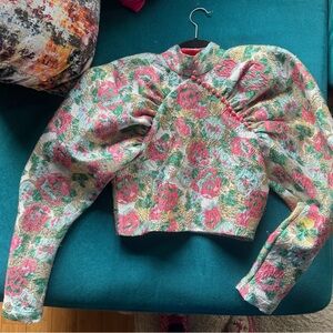 Rotate By Birger Christensen Pink Jacquard top